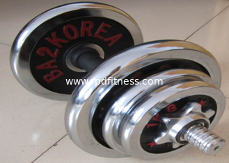 China Multi Layer Steel Gym Fitness Dumbbell Black / Silver Color Steel Dumbbell By CR Plating supplier