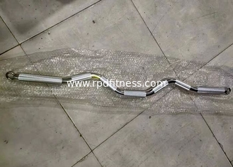 China Gym 47 Inch Curl Bar Aluminum double swivel bar cable attachment For Dual Cable Functional Trainers supplier