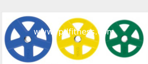 2.5kg - 20kg Weight Plates , Colourful PU Material Gym Spare Parts Logo Available supplier