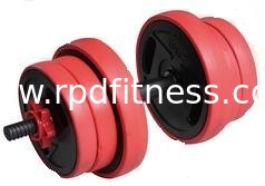 Fashion Gym Weights Dumbbells , Black PU Dumbbells With  Stainless Handle supplier