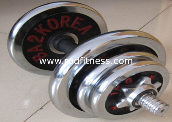 Multi Layer Steel Gym Fitness Dumbbell Black / Silver Color Steel Dumbbell By CR Plating supplier